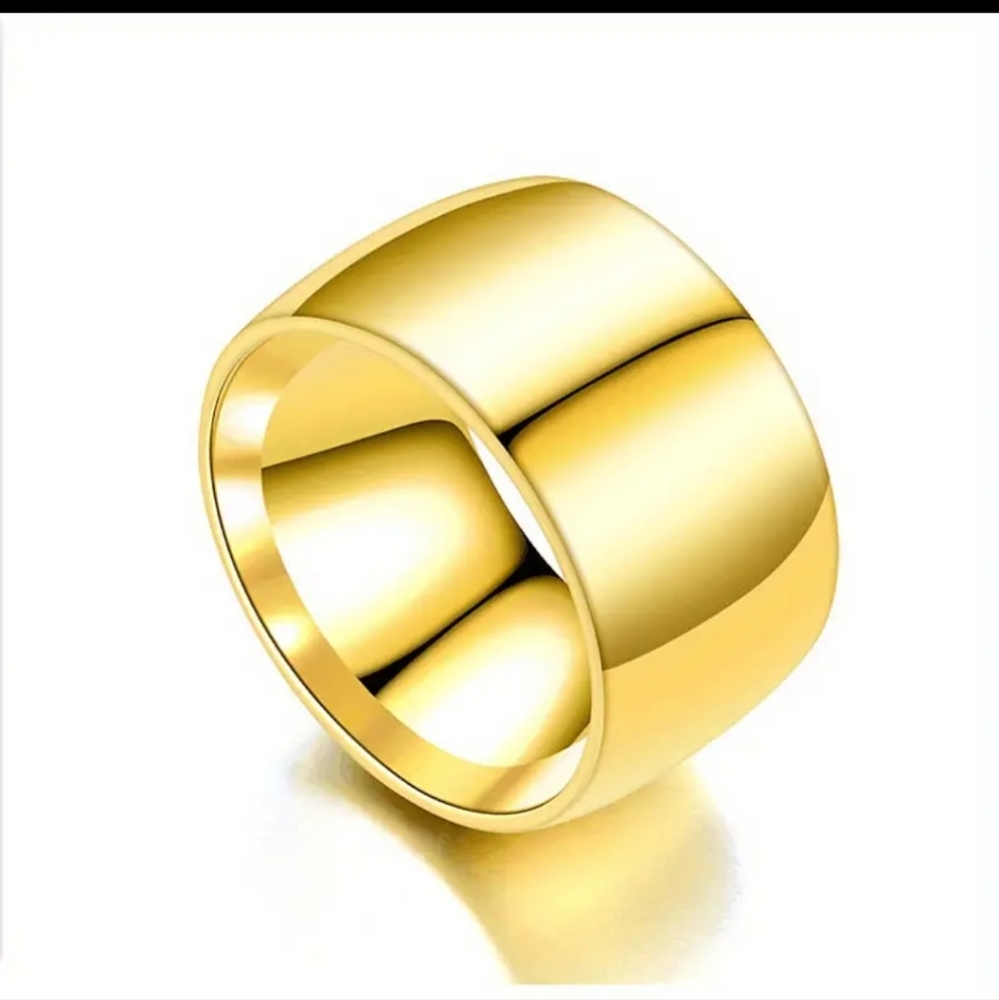 Fashion Titanium Steel Men Ring Wide Version Stainless Steel.